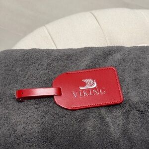 Five Viking Red Luggage Tags